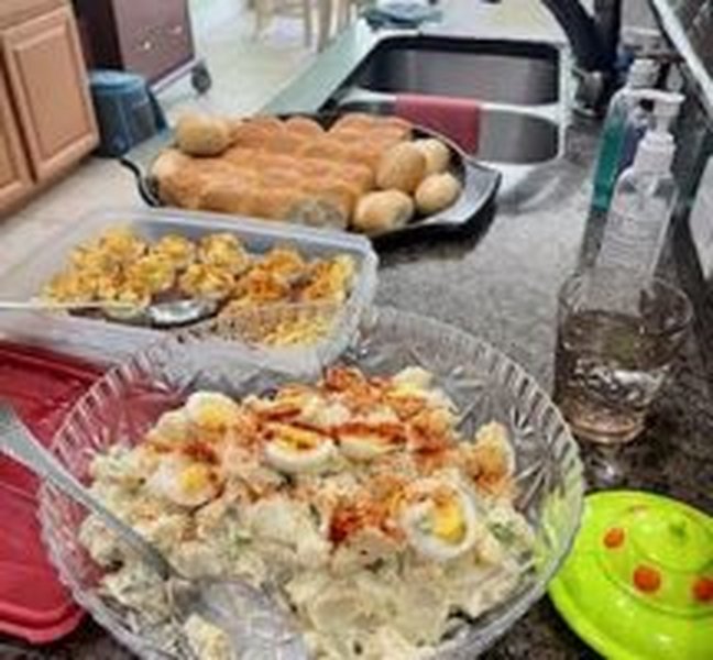 Easter dinner spread